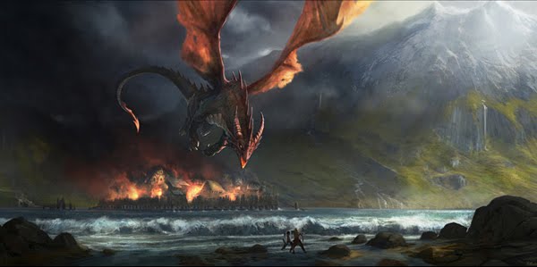 Smaug destroys Esgaroth