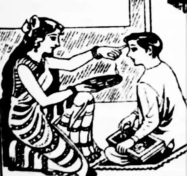 ভ্রাতৃদ্বিতীয়ার দিনে ভাইফোঁটার ছড়া বলা ও নিয়ম পালন - Bhai Dooj in Bengal