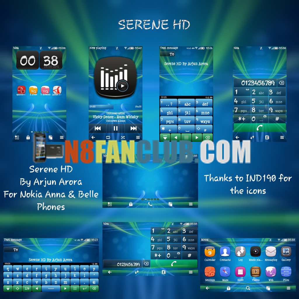 Serene HD Theme - Nokia - S^3 - Anna - Belle - Free Download | Symbian ...