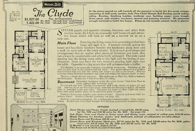 Floorplan of Sears Clyde bungalow