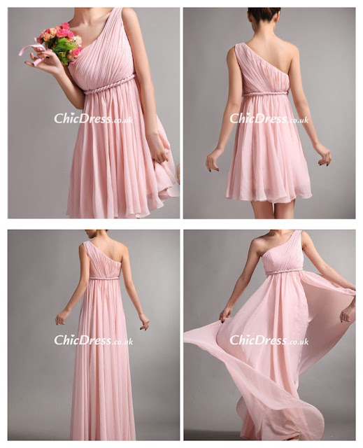 Hot Sale Simple Pink Bridesmaid Dresses