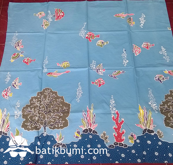 Kain BATIK TULIS motif Biota Laut