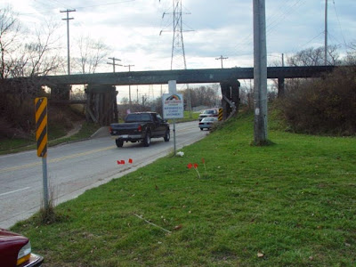 Bridge over State Highway 83/South Rochester Street in Mukwonago, Wisconsin on November 20, 2001