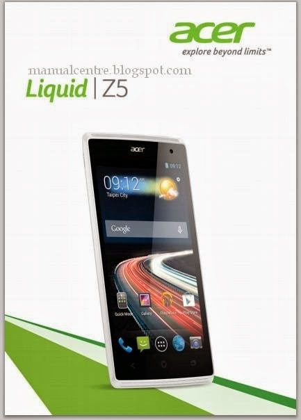 Acer Liquid Z5 Manual (English) ~ Manual Centre