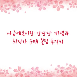 자급제폰이란 간단한 개념과 최저가 구매 꿀팁 총정리
