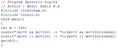 C++ Programming Language Program : Logical Operators