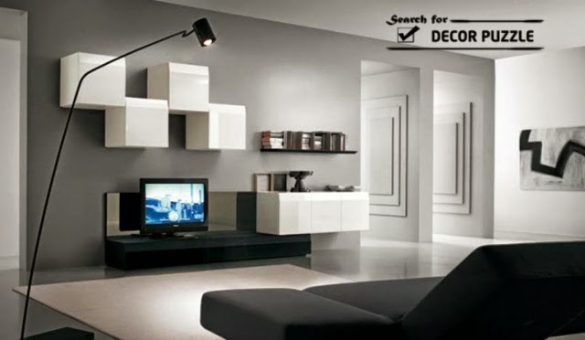20 Modern TV wall  units for unique living  room  designs 