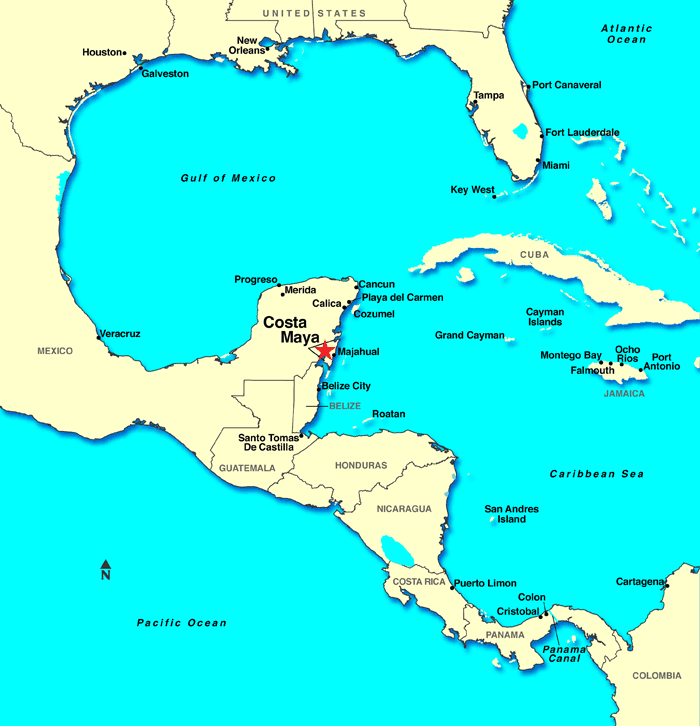 costa maya mexico map Cooking Conversation Day 6 Costa Maya Mexico costa maya mexico map