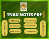 TNAU Notes PDF Download |  TNAU  Agriculture STUDY MATERIAL LATEST FREE NOTES 2021-22