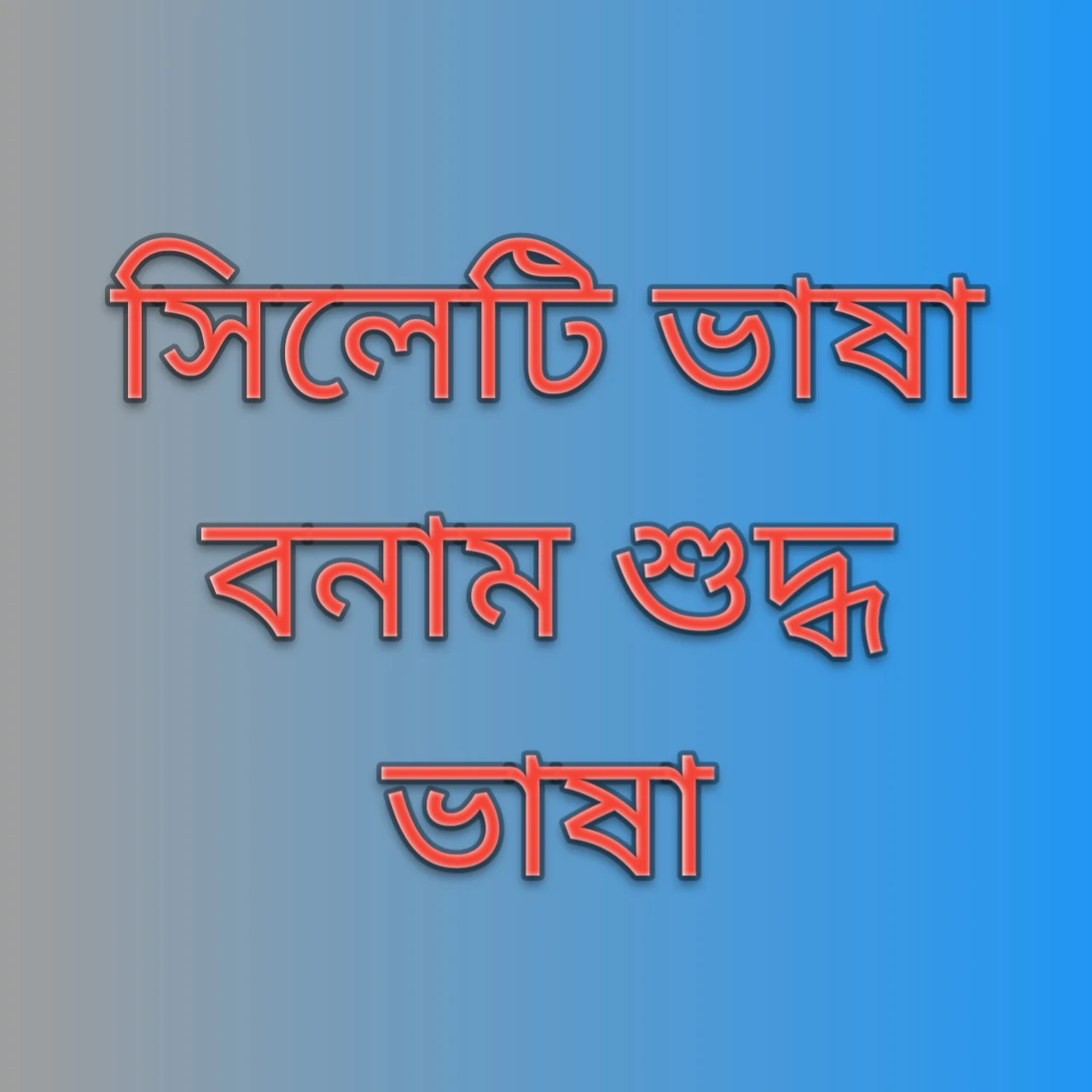 সিলেটি ভাষা বনাম শুদ্ধ ভাষা