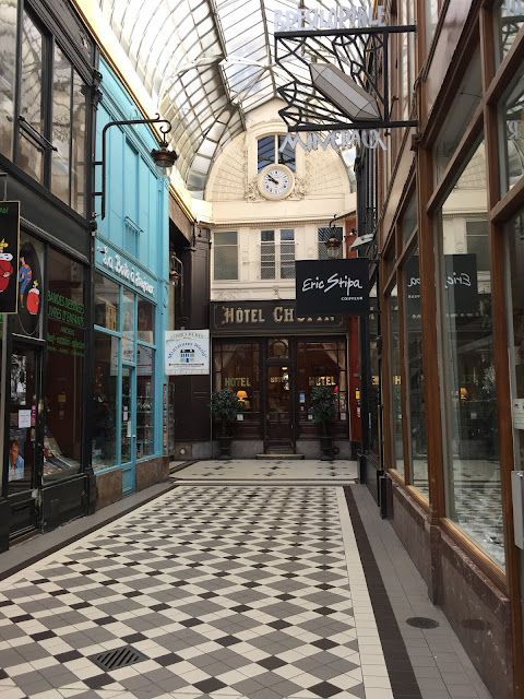 Interior of Passage Jouffroy in Paris