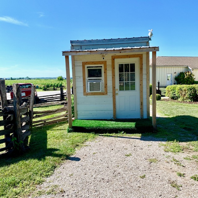 Farmers Market shack at new town