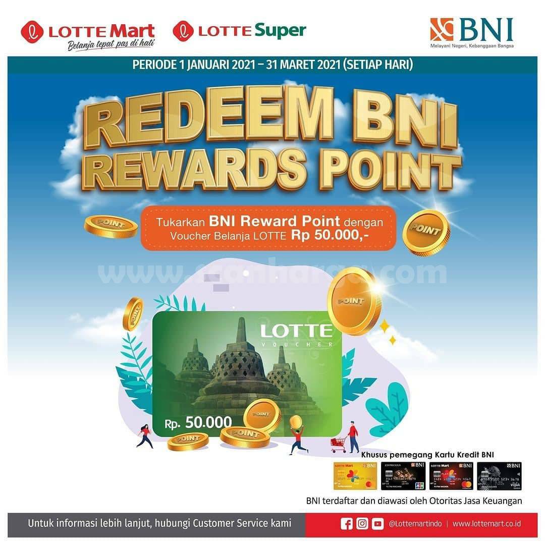 Promo LOTTEMART Redeem BNI Rewards Point dengan Voucher Belanja LOTTE senilai Rp 50.000