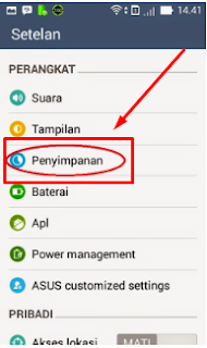 Pengaturan Peyimpanan