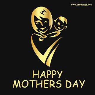 golden mother holding a baby happy mothers day greetings