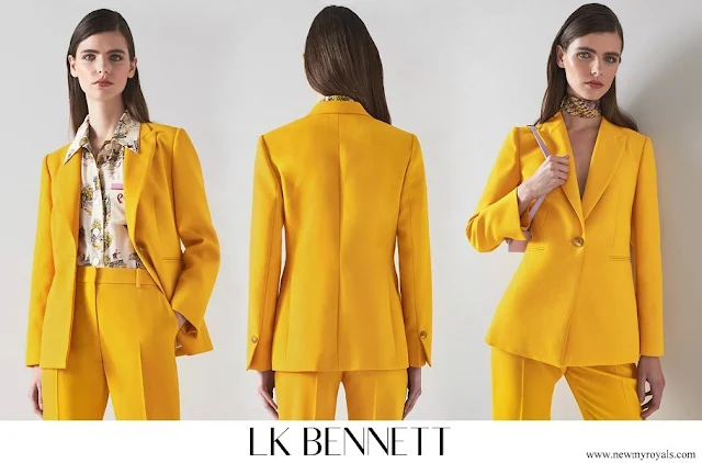 Princess of Wales wore LK Bennett Mya Yellow Tailored Jacket