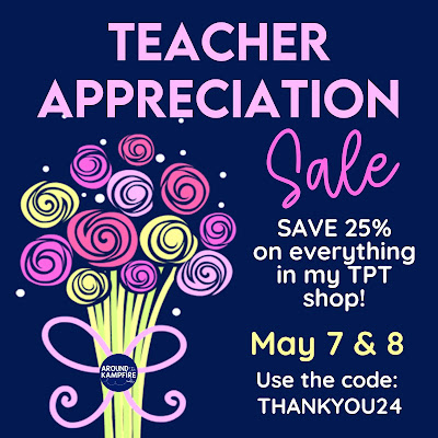 teaching materials on sale, 25% off everything