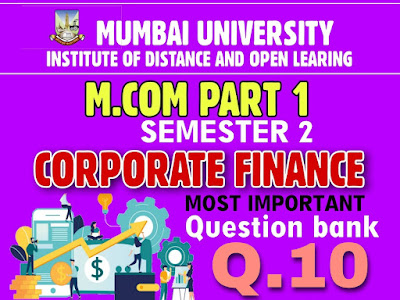 Corporate finance m.com question papers with answers pdf mumbai university