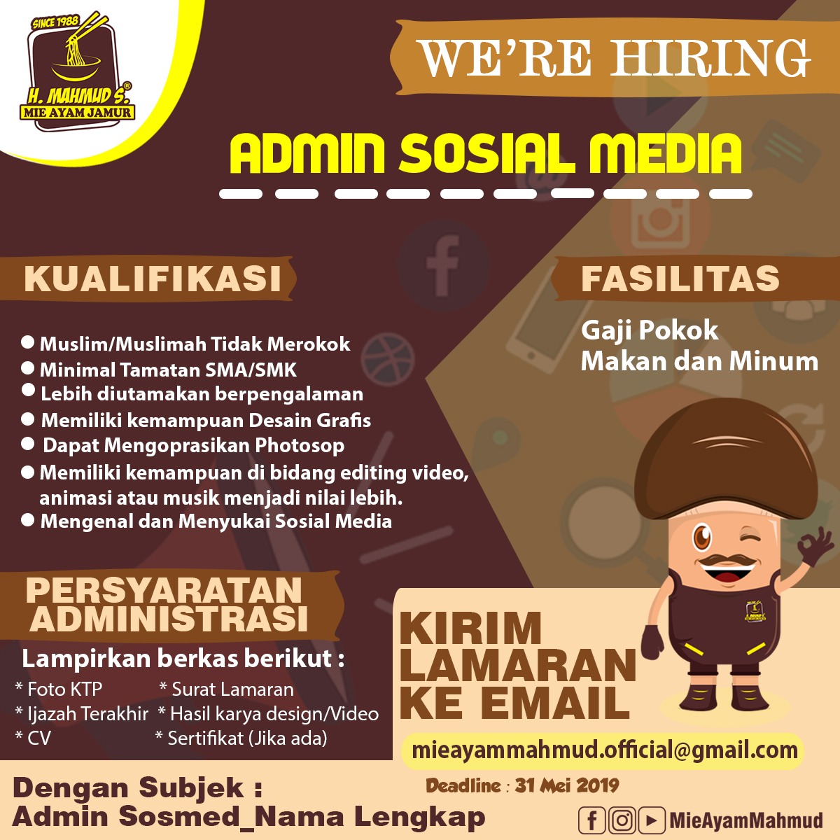 Info Loker Medan Terbaru Di Mie Ayam Mahmud Medan Medanloker Com Lowongan Kerja Medan