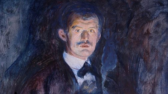 Self-portrait of Edvard Munch