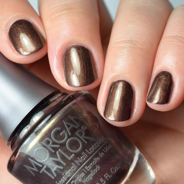 brown metallic nail polish