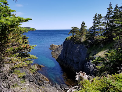 Atlantic ocean clear blue as seen from the East Coast Trail