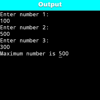 C program to find maximum between three numbers