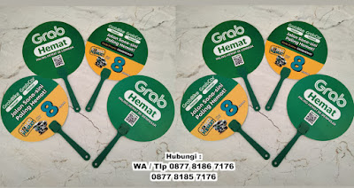 Souvenir Kipas Model Bulat Orderan Grab Indonesia