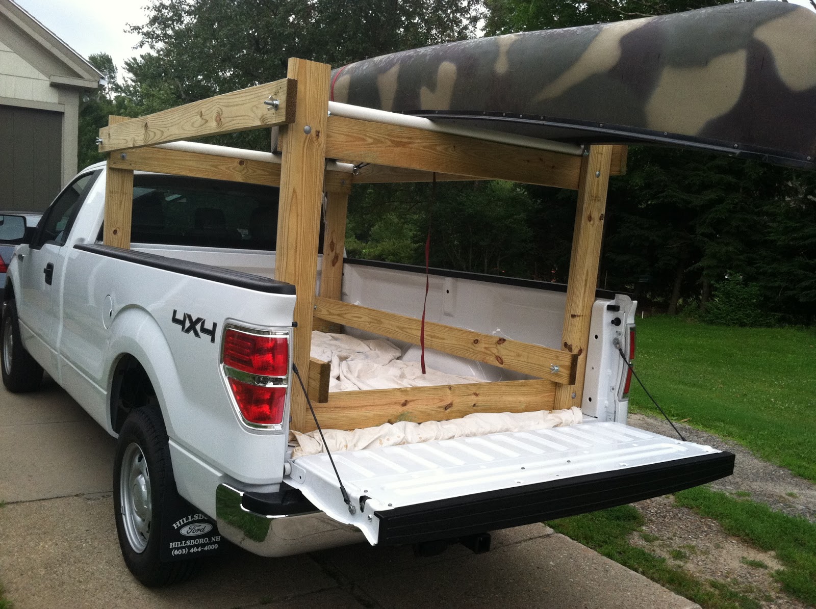 Homemade Canoe, Kayak, Ladder and Lumber Rack for Your Pickup Truck 