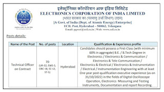 ECIL Recruitment 2022 70 Technical Officer Posts