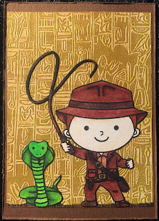 Indiana Jones Egypt Hieroglyph ATC (Artist Trading Card)