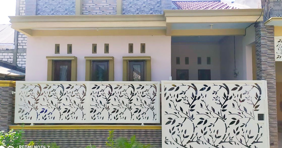  Pagar  Rumah  Motif  Bunga 
