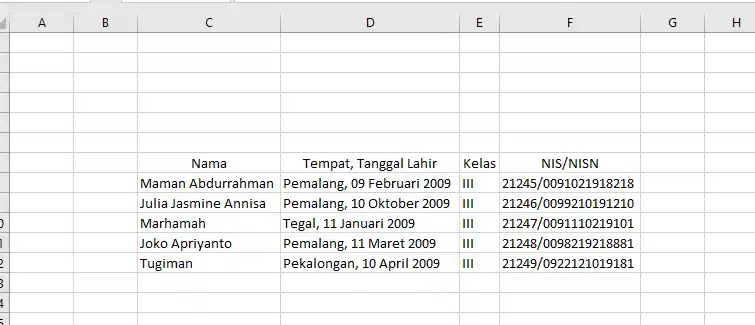 Membuat Database Mail Merge Menggunakan Notepad