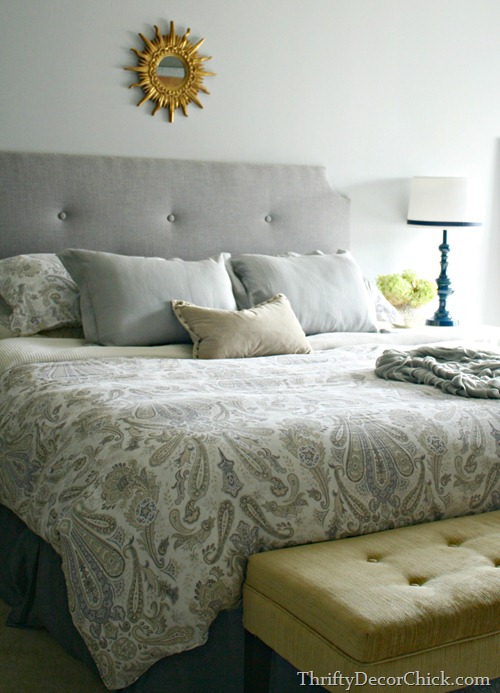 DIY tufted headboard