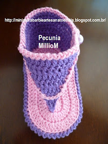 DIY Bebê - Sandálias de Crochê Para Meninas Com Passo a Passo 5
