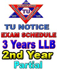 LLB 2nd year Exam Schedule : 3 Years LLB 2nd Partial Yr 2076
