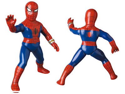 The Amazing Spider-Man 1978 TV Series Spider Strings Pose Marvel Retro Sofubi Collection Vinyl Figure by Medicom Toy