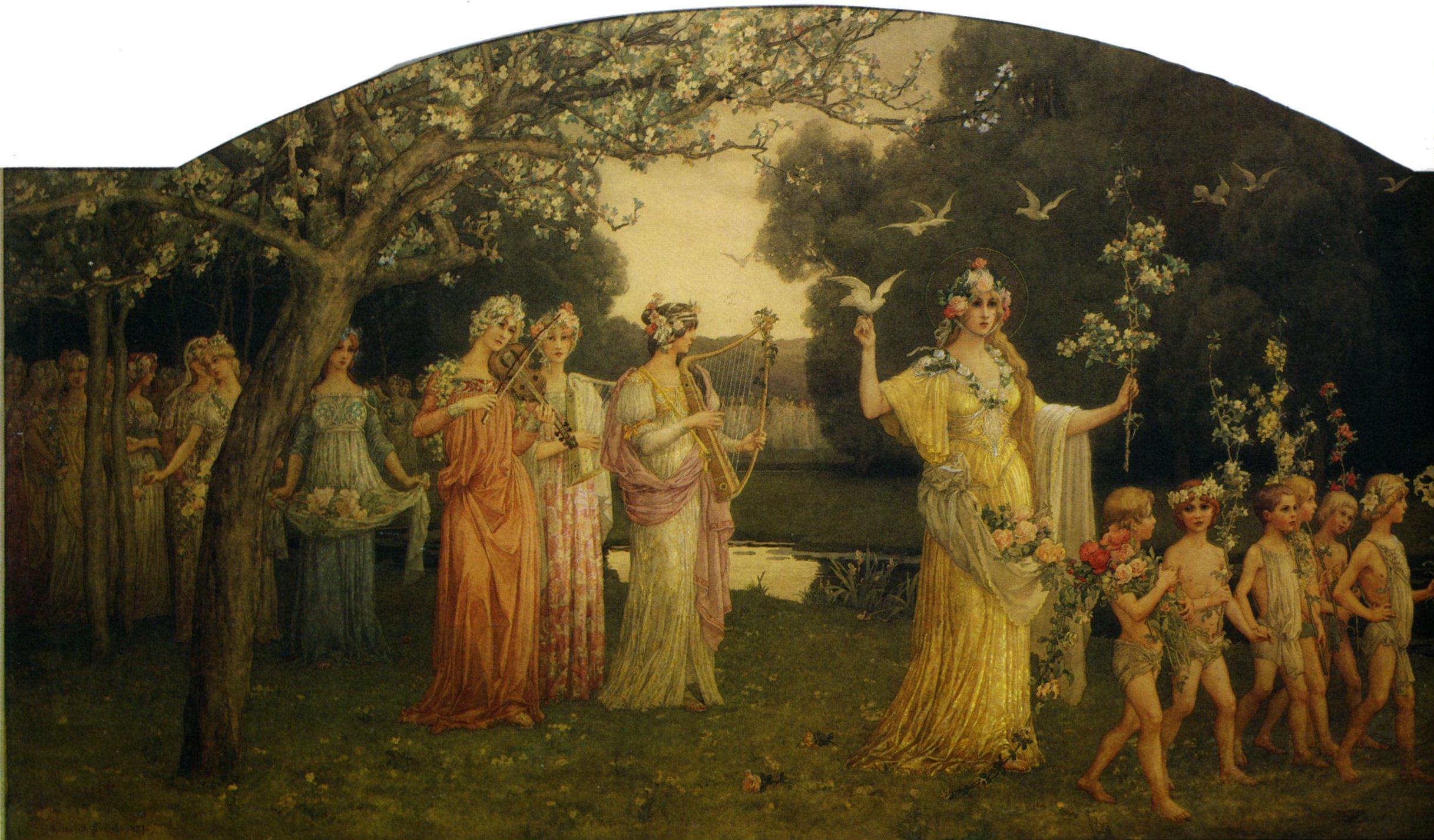 Elisabeth Sonrel: Le cortège de fleurs, 1895-1910