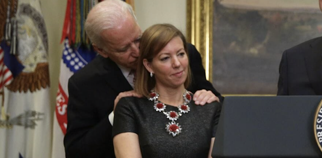   Woman In Infamous Biden Handsy Picture Defends Former VP – Says It Was “Moment Between Close Friends” 