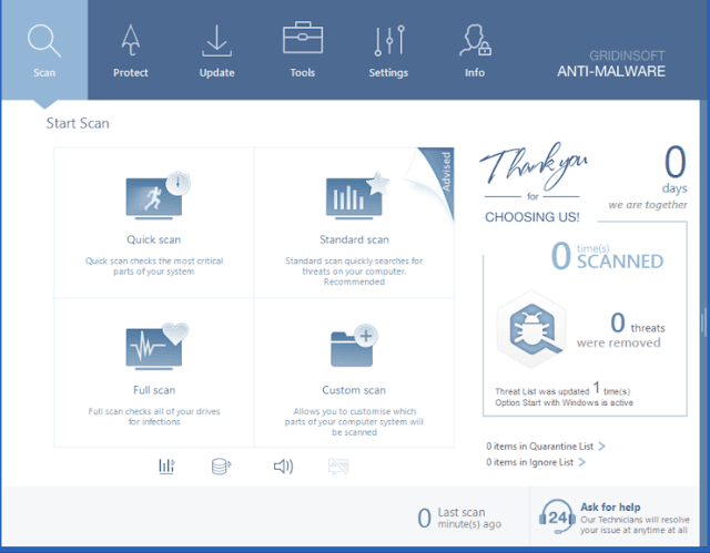 برنامج حماية الويندوز GridinSoft Anti-Malware مجانا