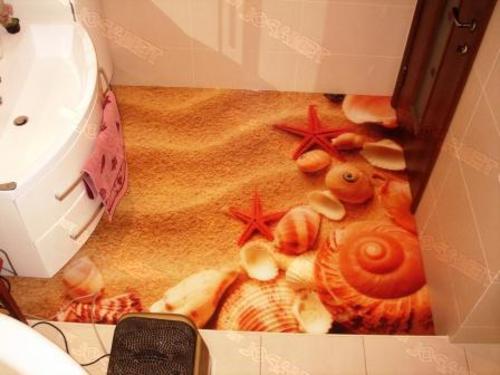  3D self-leveling flooring for bathrooms - 3D floors 