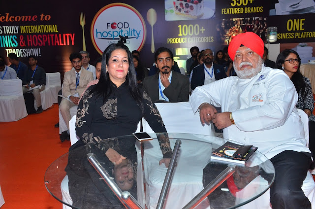 Ms. Sonia Chawla & Chef Manjit Singh Gill  at Food Hospitality World India 2017 Inauragtion Day