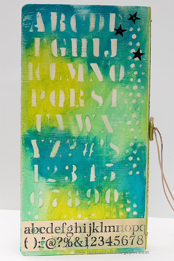 Layers of ink - Alphabet Notebook Tutorial by Anna-Karin with Sizzix Eileen Hull Journal die