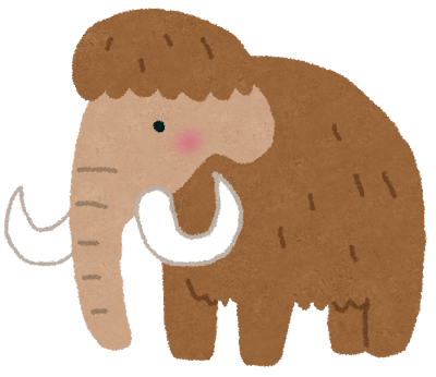 マンモスのイラスト（絶滅動物）