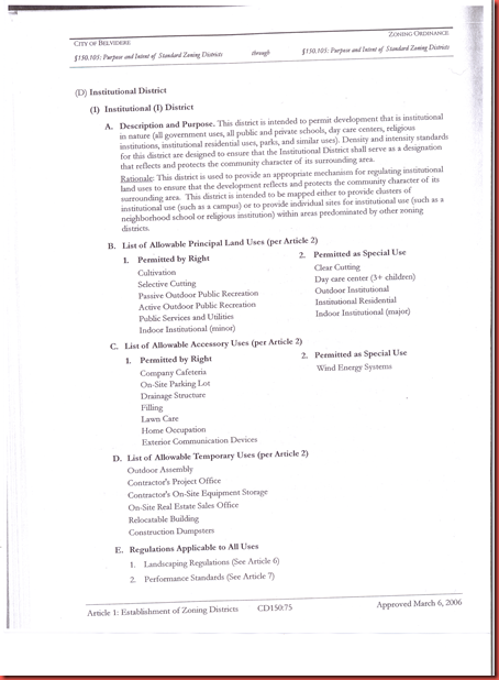 church zoning 1 or 5