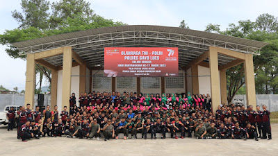 Jajaran Polres Gayo Lues Adakan  Olahraga bersama TNI-POLRI dalam rangka hari Bhayangkara ke-77 tahun 2023 