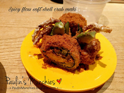 Paulin's Muchies - Sushi Tei at JEM - Spicy Floss soft shell crab maki