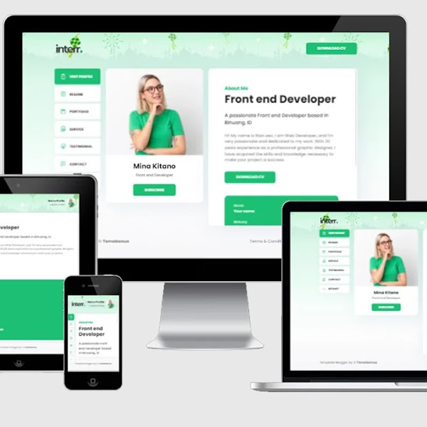 Interr - Personal Profile Portfolio Blogger Template