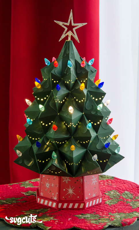 Download Paper Craft Creations Christmas Heirloom 3d Illuminated Paper Ceramic Christmas Tree Svg