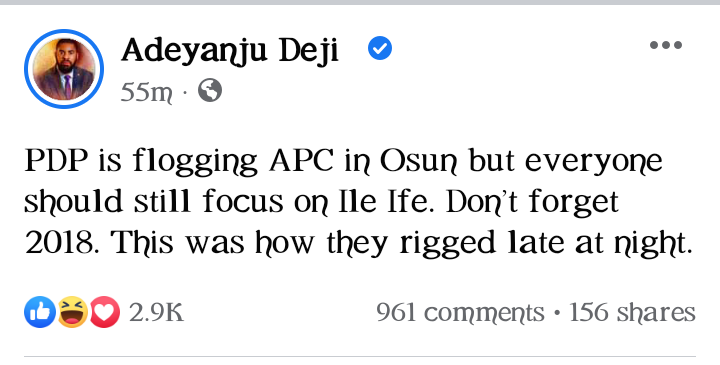 PDP is winning APC in Osun state - Deji Adeyanju gives update